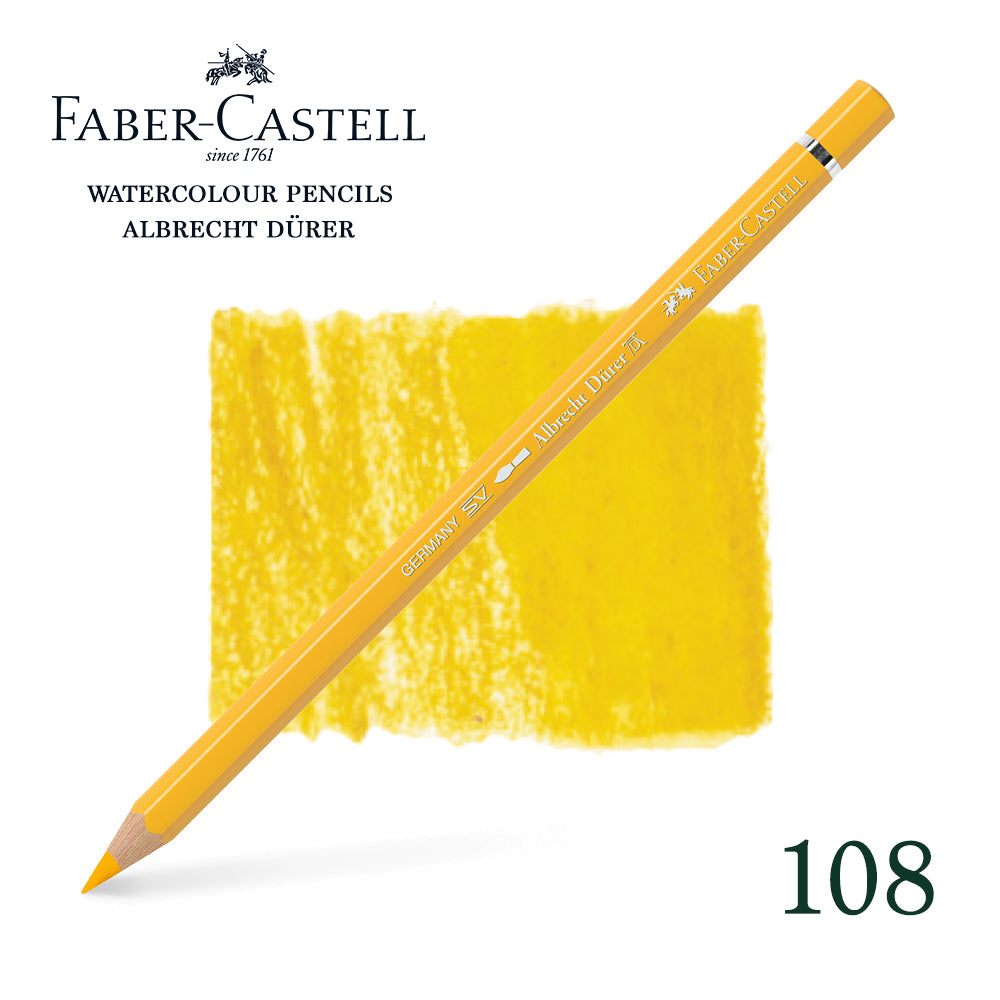 108 Jaune de cadmium foncé - Crayon aquarellable - Faber-Castell - Albrecht Dürer