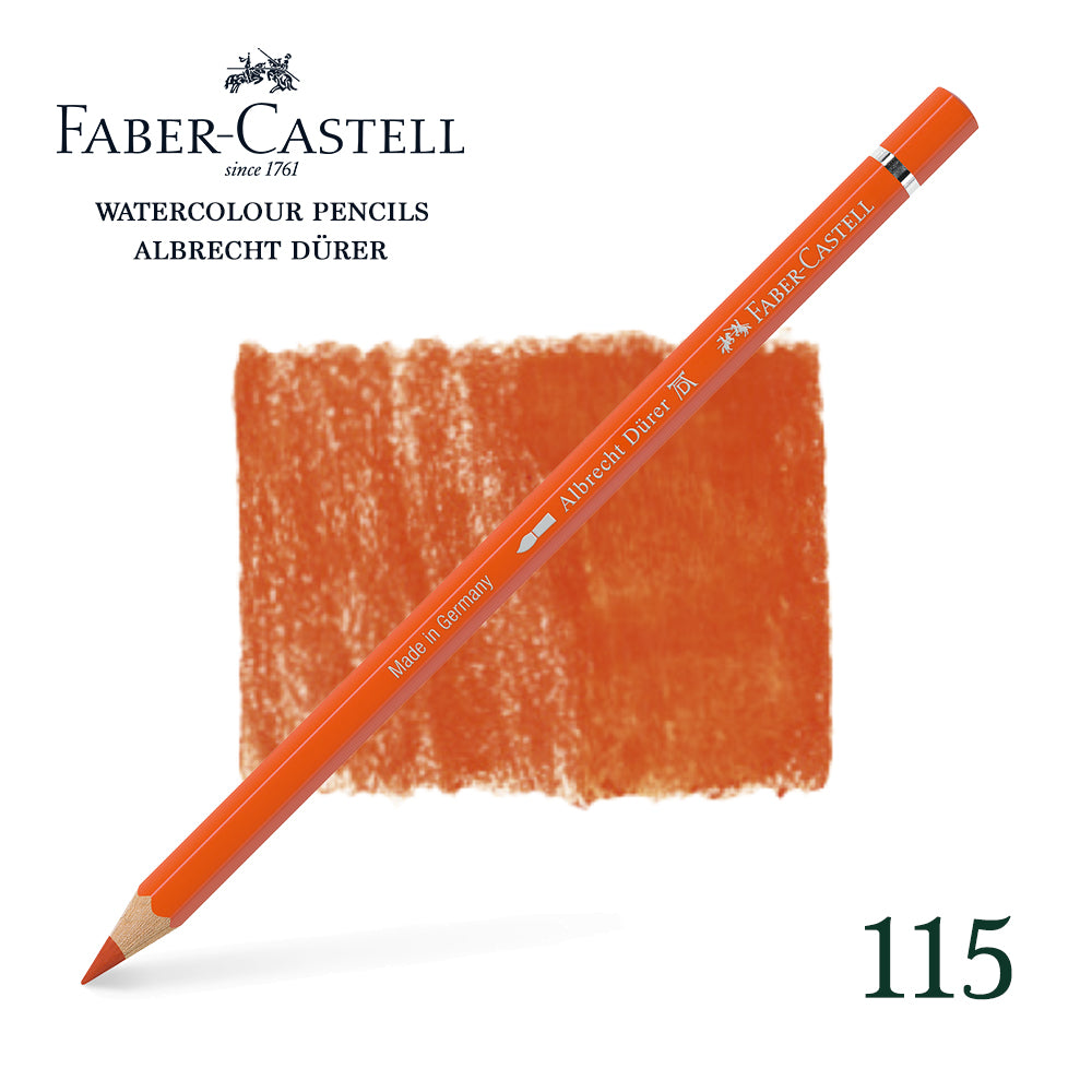 115 Dark cadmium orange - Watercolor pencil - Faber Castell - Albrecht Durer