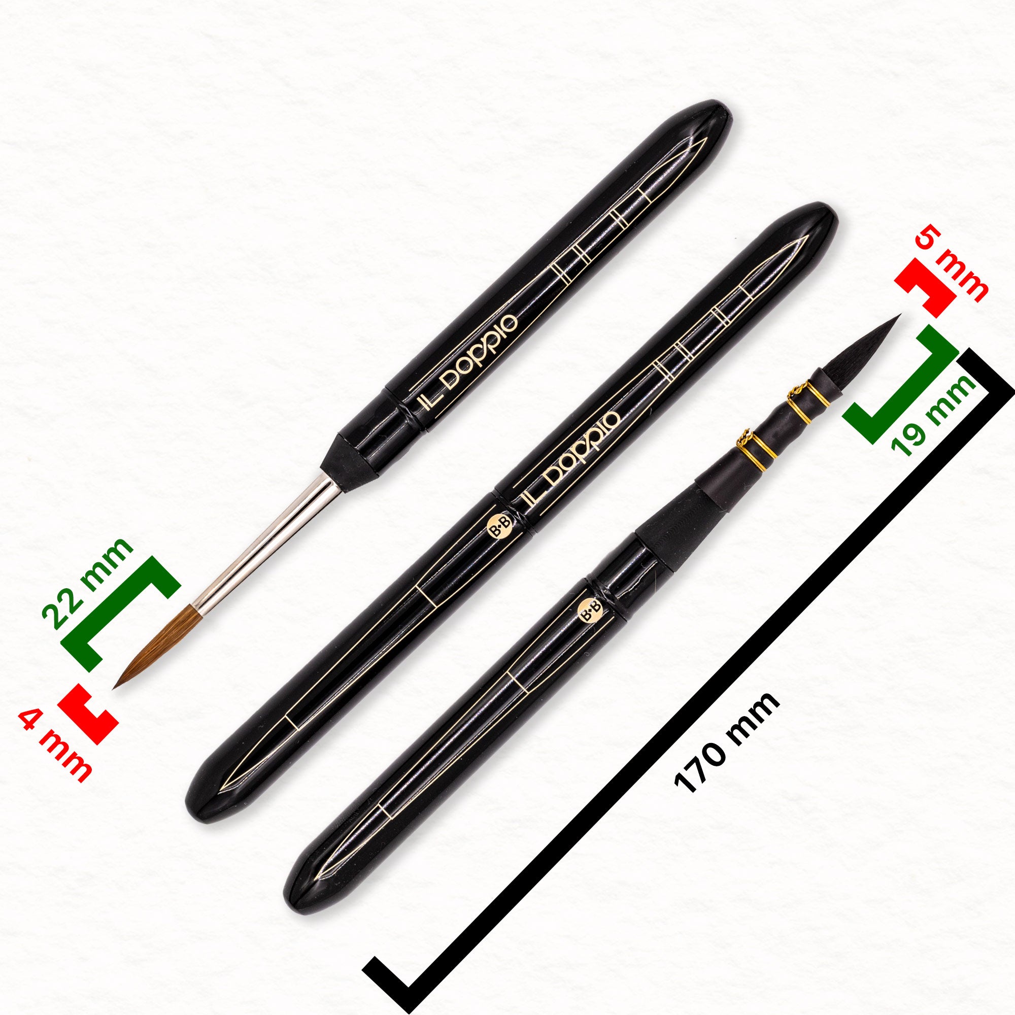 Il Doppio – Aquarell-Reisepinsel – Borciani Bonazzi