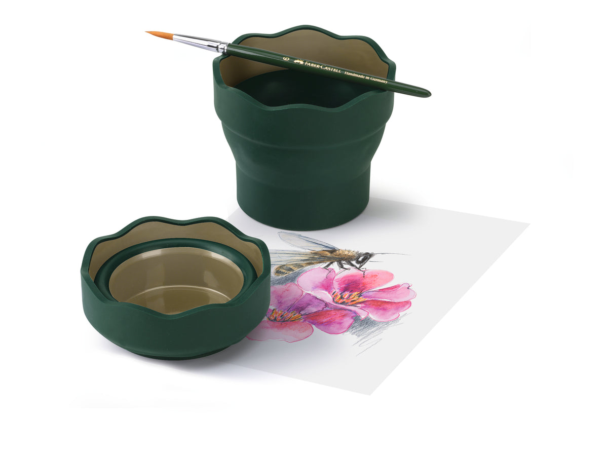 Faber-Castell Wasserbecher Clic&Go - Dunkelgrün