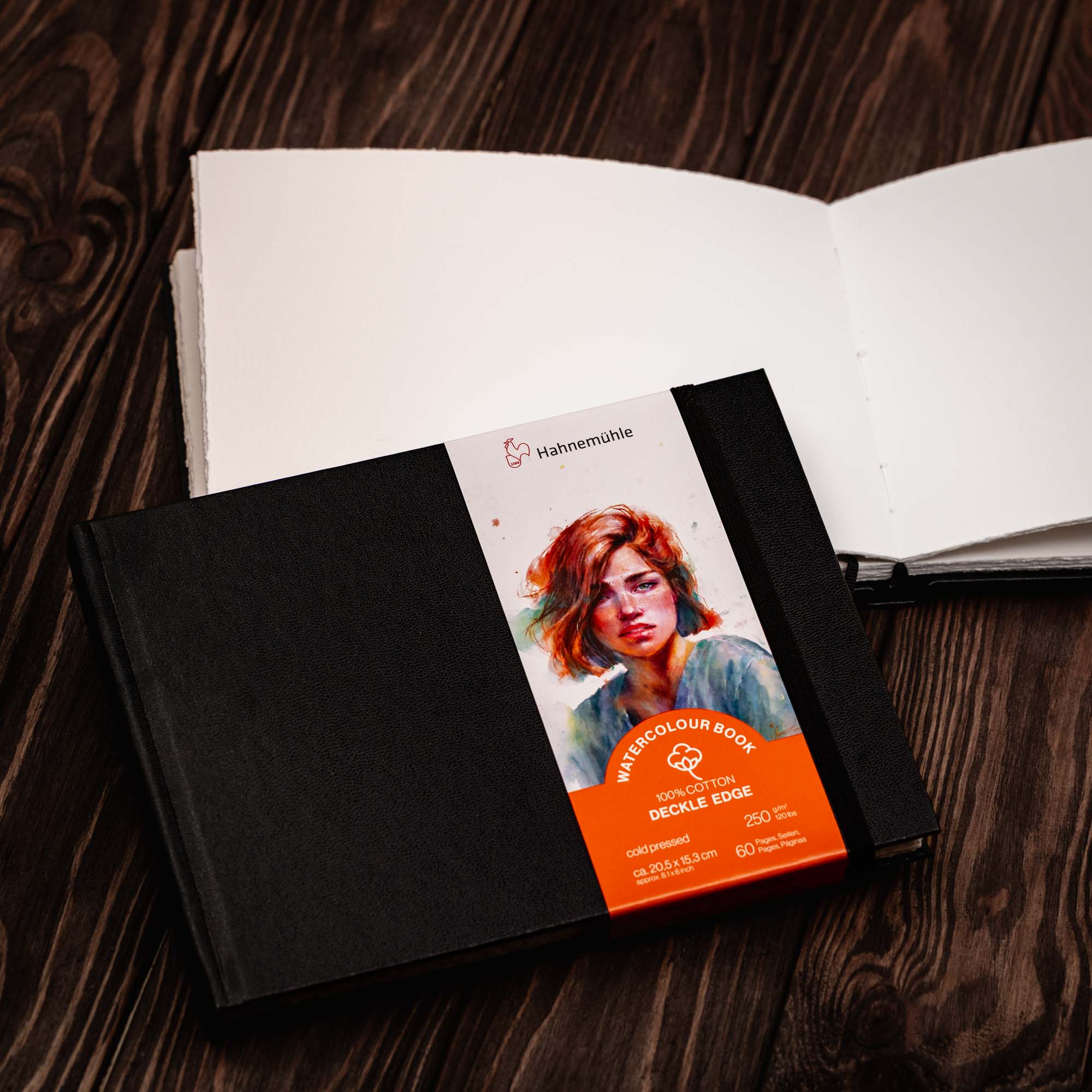 A5 Landscape - Hahnemühle - 100% Cotton watercolor sketchbook with deckled edge