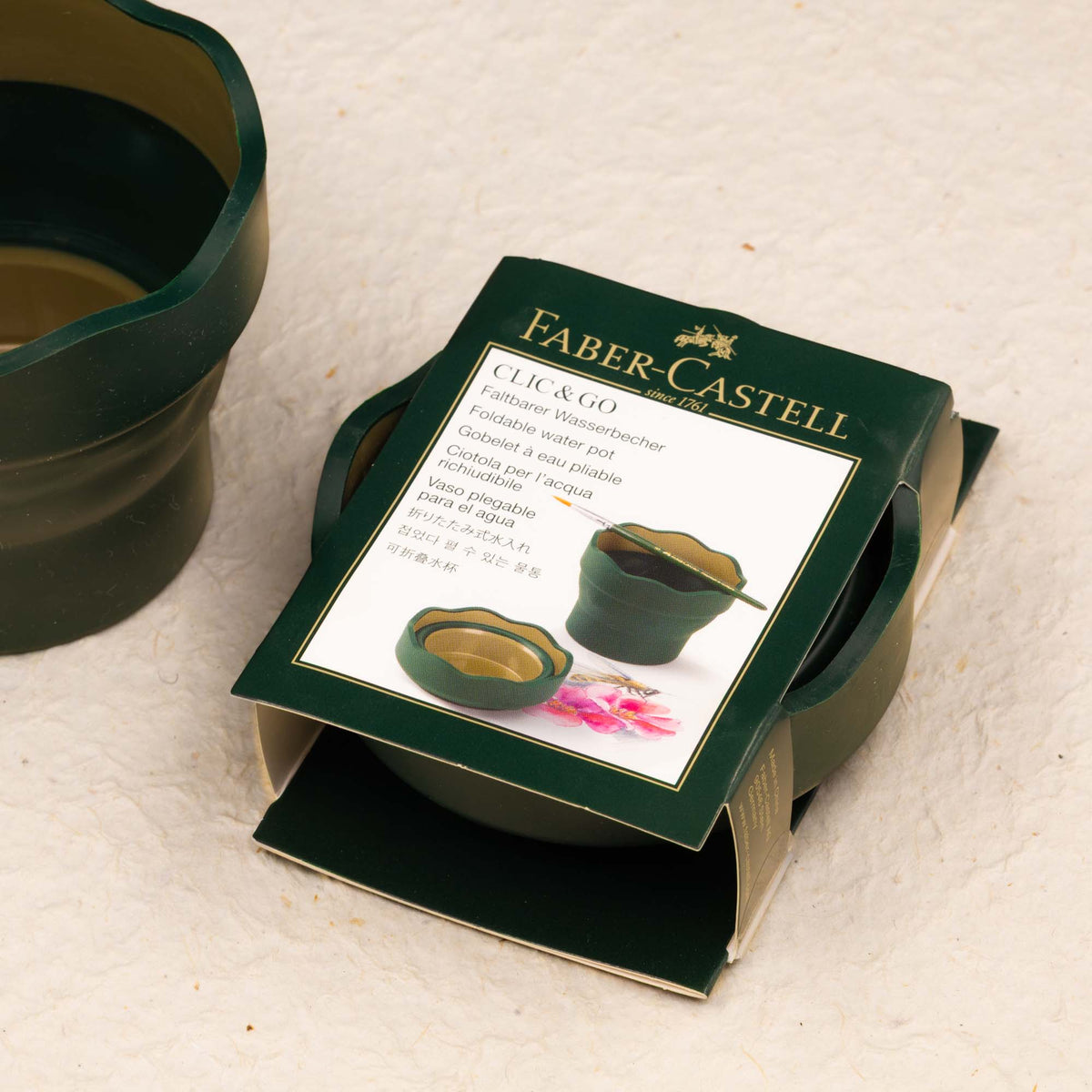 Faber-Castell Wasserbecher Clic&Go - Dunkelgrün