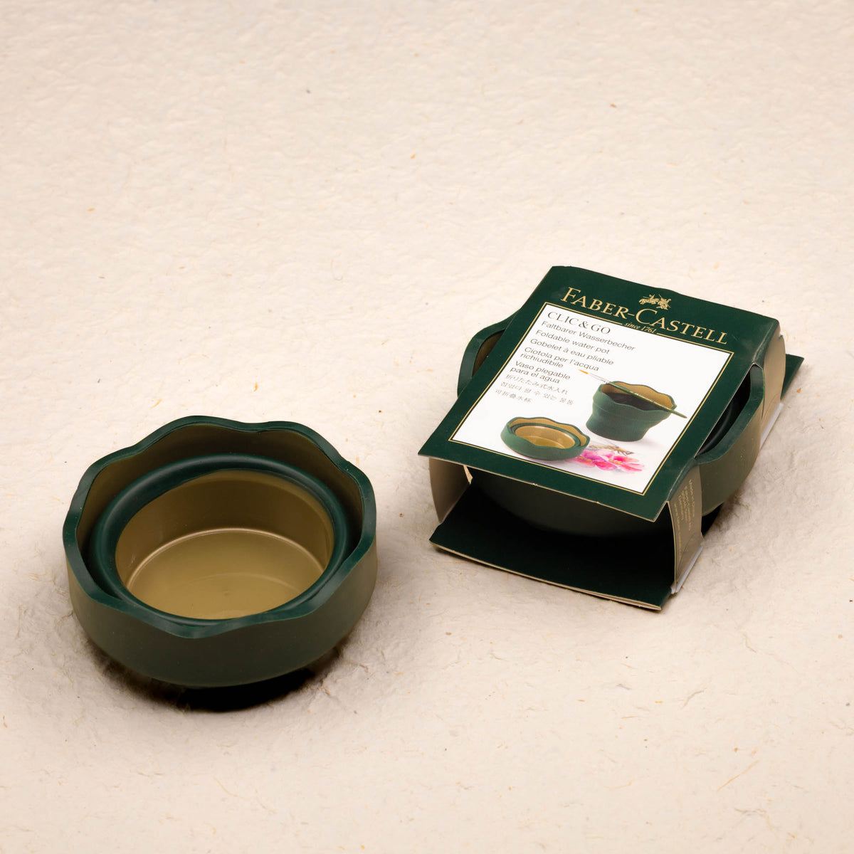Faber-Castell Wasserbecher Clic&Go - Dunkelgrün